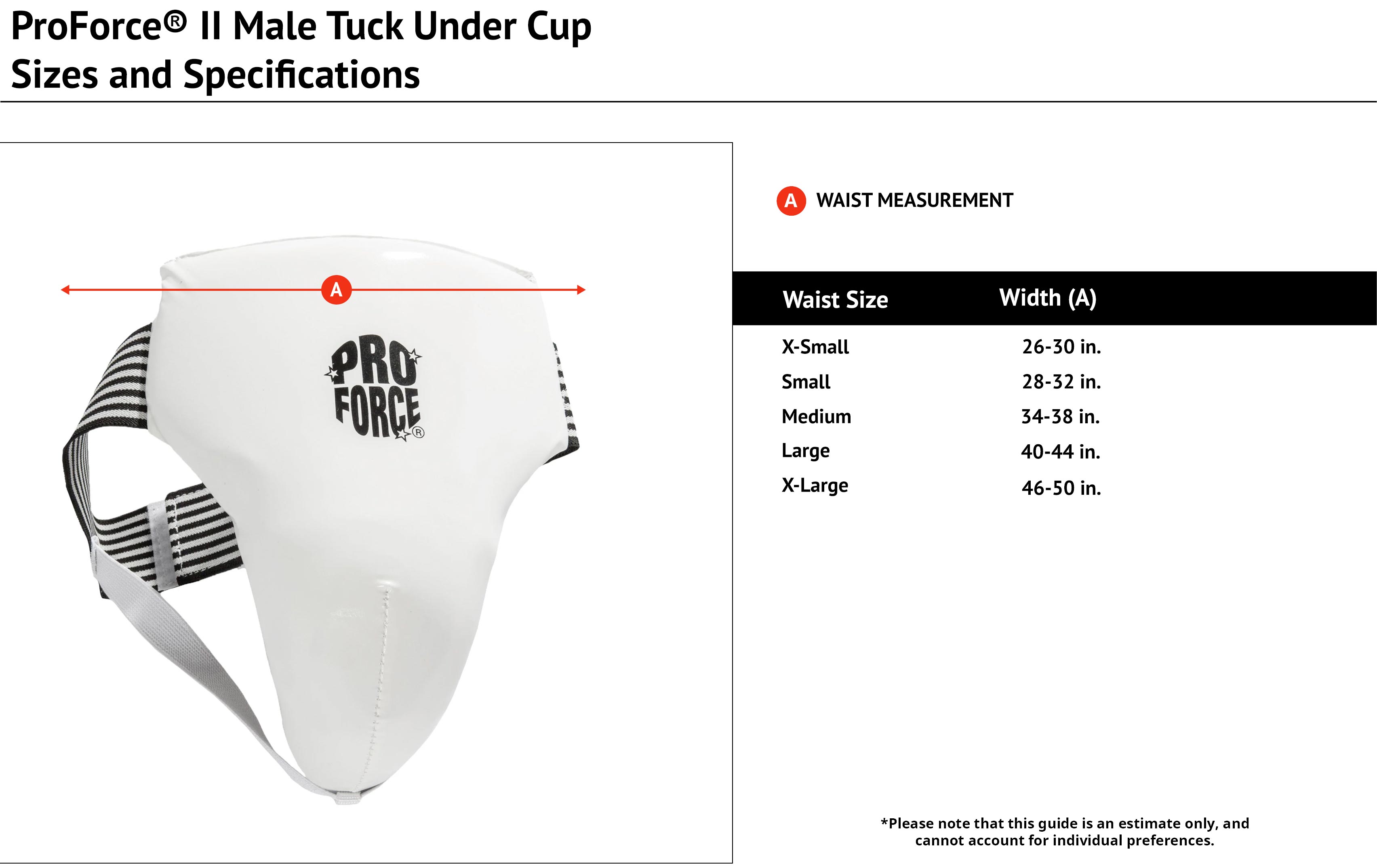 Large (Waist: 100cm - 110cm )) - ProForce Male Tuck Under